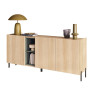 Buffet/bahut moderne 180 cm chêne linberg/olive Buddy