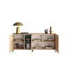 Buffet/bahut moderne 180 cm chêne linberg/olive Buddy