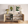 Buffet/bahut moderne 180 cm chêne linberg/olive Buddy