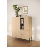 Buffet haut moderne chêne linberg/olive Buddy