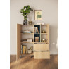 Buffet haut moderne chêne linberg/olive Buddy