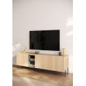 Meuble TV moderne 180 cm ch&ecirc;ne linberg/olive Buddy