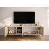 Meuble TV moderne 180 cm chêne linberg/olive Buddy