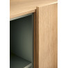 Meuble TV moderne 180 cm chêne linberg/olive Buddy