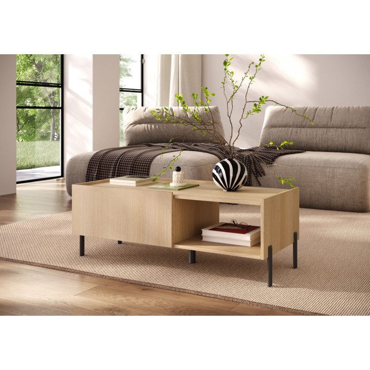 Table basse moderne chêne linberg Buddy