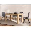 Table de salle &agrave; manger extensible moderne ch&ecirc;ne linberg Buddy