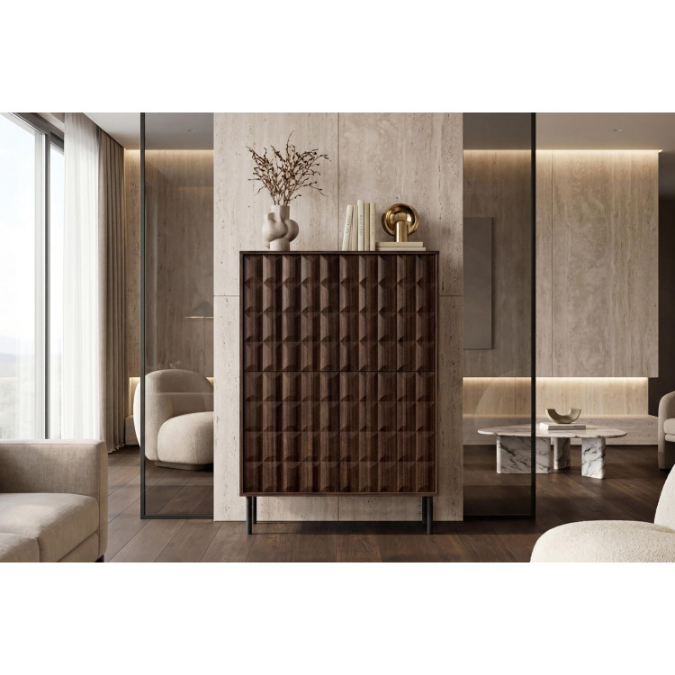 Buffet haut moderne noyer/expresso Rubie