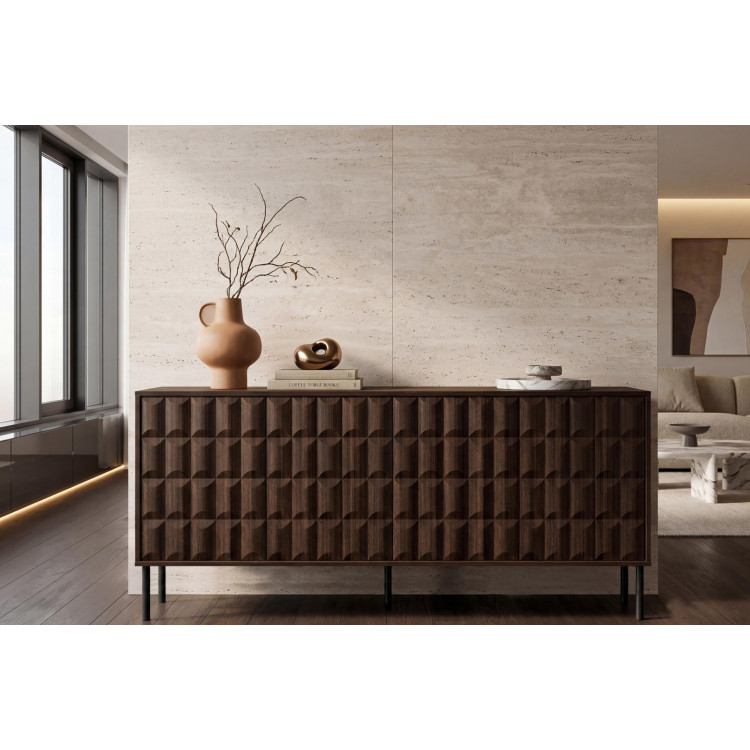 Buffet/bahut moderne 205 cm noyer/expresso Rubie