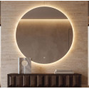 Miroir rond moderne avec &eacute;clairage Led Rubie