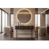 Miroir rond moderne avec éclairage Led Rubie