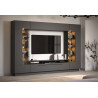 Banc TV moderne anthracite Grease