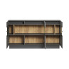 Buffet/bahut moderne 160 cm anthracite Grease