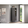 Vitrine moderne 70 cm gris anthracite Belinda