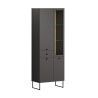 Vitrine moderne 70 cm gris anthracite Belinda