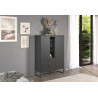 Buffet haut moderne 100 cm gris anthracite Belinda