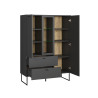 Buffet haut moderne 100 cm gris anthracite Belinda