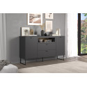 Buffet/bahut moderne 152 cm gris anthracite Belinda
