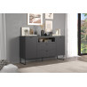 Buffet/bahut moderne 152 cm gris anthracite Belinda