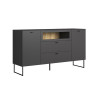 Buffet/bahut moderne 152 cm gris anthracite Belinda