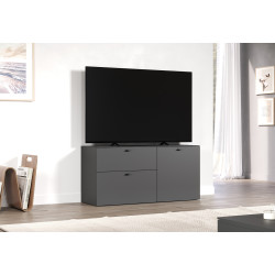 Meuble TV moderne 120 cm gris anthracite Belinda
