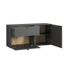Meuble TV moderne 120 cm gris anthracite Belinda