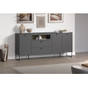 Buffet/bahut moderne 191 cm gris anthracite Belinda