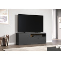 Meuble TV moderne 160 cm gris anthracite Belinda