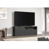 Meuble TV moderne 160 cm gris anthracite Belinda