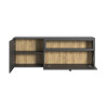 Meuble TV moderne 160 cm gris anthracite Belinda