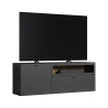 Meuble TV moderne 160 cm gris anthracite Belinda