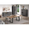 Meuble TV moderne 160 cm gris anthracite Belinda