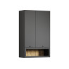 Meuble de rangement mural 80 cm moderne gris anthracite Belinda