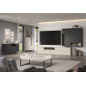 Meuble de rangement mural 80 cm moderne gris anthracite Belinda