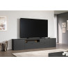 Meuble TV moderne 280 cm gris anthracite Belinda