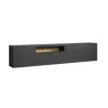 Meuble TV moderne 280 cm gris anthracite Belinda
