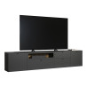 Meuble TV moderne 280 cm gris anthracite Belinda