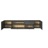 Meuble TV moderne 280 cm gris anthracite Belinda