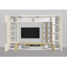 Banc TV moderne blanc cachemire/chêne wotan Keops