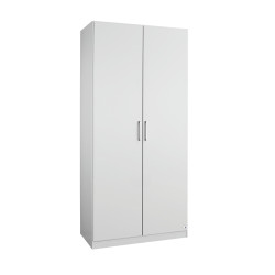 Armoire penderie contemporaine 91 cm blanche Alberto