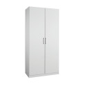 Armoire penderie contemporaine 91 cm blanche Alberto