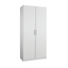 Armoire penderie contemporaine 91 cm blanche Alberto