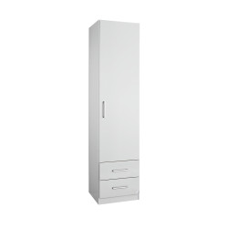 Armoire contemporaine 47 cm blanche Alberto