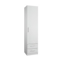 Armoire contemporaine 47 cm blanche Alberto