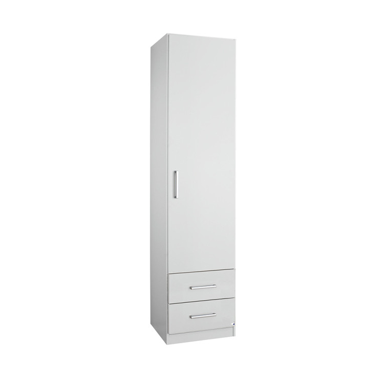 Armoire contemporaine 47 cm blanche Alberto