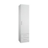 Armoire contemporaine 47 cm blanche Alberto