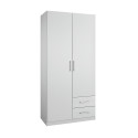 Armoire contemporaine 91 cm blanche Alberto