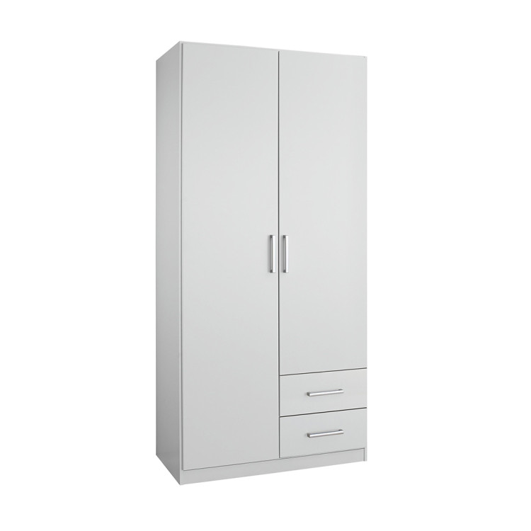 Armoire contemporaine 91 cm blanche Alberto