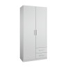 Armoire contemporaine 91 cm blanche Alberto