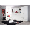 Armoire contemporaine 91 cm blanche Alberto