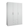 Armoire contemporaine 136 cm blanche Alberto